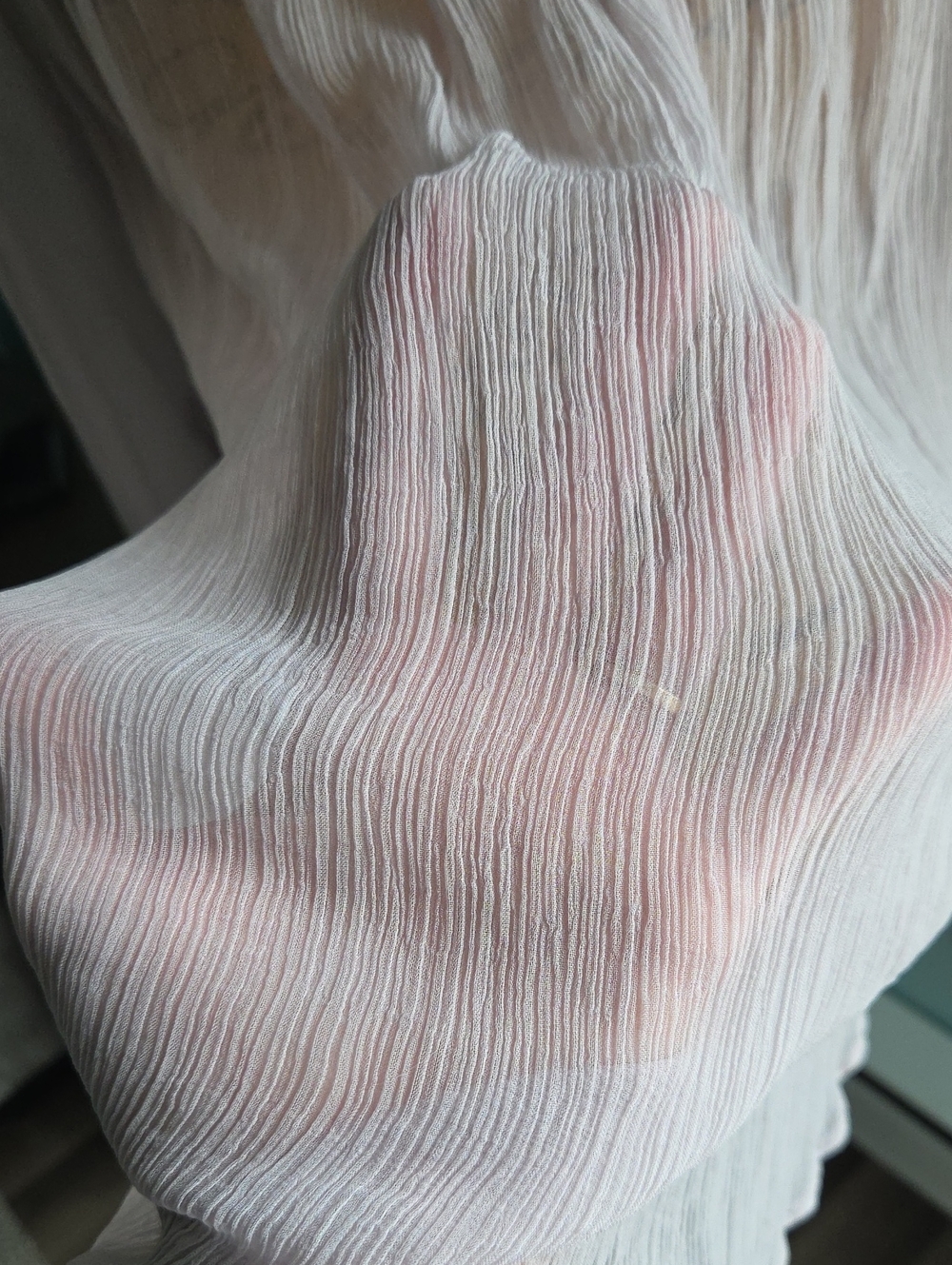 Kimchi Blue Lavender Pleated Blouse White Lace Trim Cottagecore Boho - Picture 5 of 13